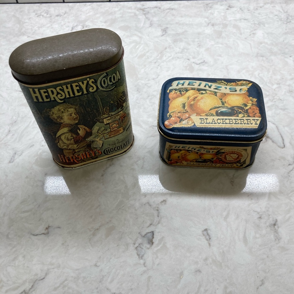 Vintage tins ~ Hershey Coca and Heinz’s